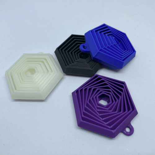 Hexagon fidget klíčenka