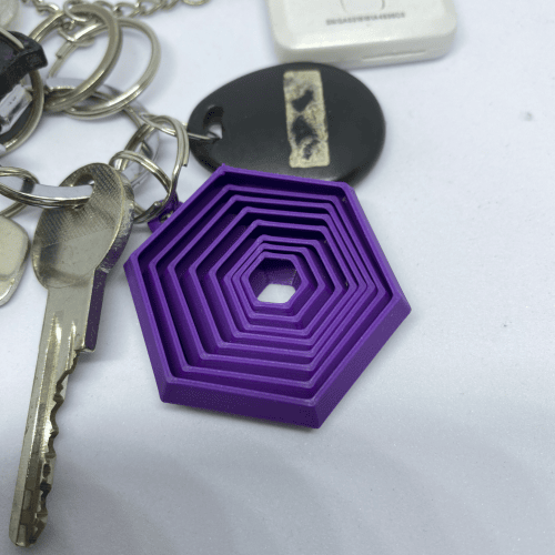 Hexagon fidget klíčenka