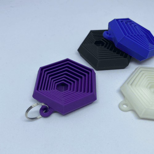 Hexagon fidget klíčenka